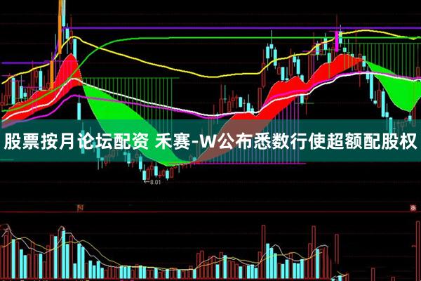 股票按月论坛配资 禾赛-W公布悉数行使超额配股权